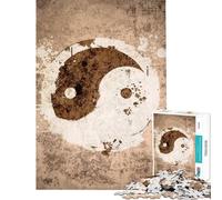 Rompecabezas de 1000 Piezas para Adolescentes Rompecabezas Vintage de Yin y Yang Juegos Familiares para divertirse en Familia Regalo Ideal para Toda la Familia (tamaño 38x26cm)