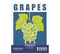 Rompecabezas De 1000 Piezas para Adolescentes Rompecabezas Vintage Grapes Illustration Kitchen Art Print Rompecabezas Juego De Ingenio Mejora La Memoria Difícil Y Desafiante 38x26cm/1000pcs