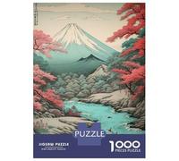 Rompecabezas De 1000 Piezas para Adolescentes Rompecabezas Vintage Mount Fuji Spring Rompecabezas Juguetes DIY Decoración del Hogar Regalos Y Cumpleaños Únicos 70x50cm/1000pcs