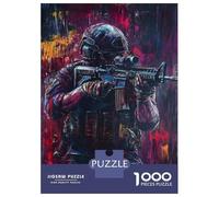 Rompecabezas De 1000 Piezas para Adolescentes Rompecabezas Warrior's Vigilance -2 Rompecabezas Juegos Relajantes Una Obra De Arte Cumpleaños 52x38cm/1000pcs