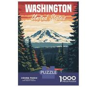 Rompecabezas De 1000 Piezas para Adolescentes Rompecabezas Washington State Travel Rompecabezas para Adultos Juego Práctico Patrón De Montaje 38x26cm/1000pcs