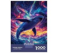 Rompecabezas De 1000 Piezas para Adolescentes Rompecabezas Whale Leaping Into Space Rompecabezas Juguetes DIY para La Diversión Familiar para Cumpleaños, Navidad 52x38cm/1000pcs