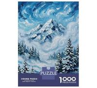 Rompecabezas De 1000 Piezas para Adolescentes Rompecabezas Winter Mountain Landscape Painting Rompecabezas Juegos Familiares Carrera De Velocidad Manual Regalos De Cumpleaños Y Únicos 52x38cm/1000pcs