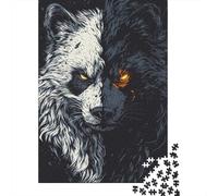 Rompecabezas De 1000 Piezas para Adolescentes Rompecabezas Wolf Face Art Print Rompecabezas Juguetes DIY Decoración del Hogar Regalos Y Cumpleaños Únicos 38x26cm/1000pcs
