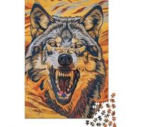 Rompecabezas De 1000 Piezas para Adolescentes Rompecabezas Wolf Head Art Print Rompecabezas Juguetes DIY Decoración del Hogar Regalos Y Cumpleaños Únicos 52x38cm/1000pcs