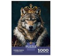 Rompecabezas De 1000 Piezas para Adolescentes Rompecabezas Wolf King(2) Rompecabezas Juegos Relajantes Una Obra De Arte Cumpleaños 52x38cm/1000pcs