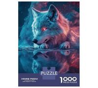 Rompecabezas De 1000 Piezas para Adolescentes Rompecabezas Wolf Reflection Rompecabezas para Adultos Juego Familiar Análisis Y Lógica Cumpleaños 52x38cm/1000pcs