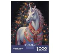 Rompecabezas De 1000 Piezas para Adolescentes Rompecabezas Xmas Fantasic Unicorn Rompecabezas Juegos Relajantes Una Obra De Arte Cumpleaños 70x50cm/1000pcs