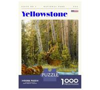 Rompecabezas De 1000 Piezas para Adolescentes Rompecabezas Yellowstone National Park Travel Art Rompecabezas para Adultos Juegos Relajantes Desafío Difícil 52x38cm/1000pcs