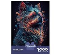 Rompecabezas De 1000 Piezas para Adolescentes Rompecabezas Yorkshire Terrier Dog Rompecabezas Juegos Relajantes Regalo De Cumpleaños Regalos para Reducir El Estrés 52x38cm/1000pcs