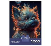 Rompecabezas De 1000 Piezas para Adolescentes Rompecabezas Yorkshire Terrier Dog Rompecabezas Juguetes DIY para La Diversión Familiar para Cumpleaños, Navidad 70x50cm/1000pcs