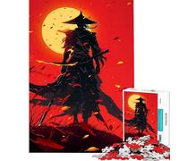 Rompecabezas de 1000 Piezas para Adolescentes Ronin Solitario al Atardecer Juego Familiar Juguetes adictivos para Cultivar la Paciencia Regalo Divertido Difícil (Tamaño 38x26cm)