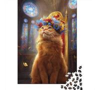 Rompecabezas De 1000 Piezas para Adolescentes Royal Cat Throne Decor-1 Rompecabezas para Adolescentes Juego Práctico para Mejorar La Memoria Regalos Y Cumpleaños Únicos 52x38cm/1000pcs