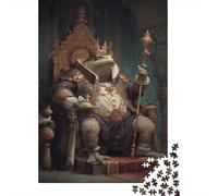 Rompecabezas De 1000 Piezas para Adolescentes Royal Frog King Throne Rompecabezas para Adultos Juego De Ingenio Decoración Cumpleaños 70x50cm/1000pcs