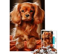 Rompecabezas de 1000 Piezas para Adolescentes Ruby Cavalier King Charles Spaniel Juguetes educativos para Aprender Juego de construcción de Patrones Gran Regalo para los Amantes de los Juegos