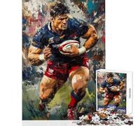 Rompecabezas de 1000 Piezas para Adolescentes Rugby Rush Power and Passion Puzzles para Adultos Juguete Decoración de Pared Divertido y con Humor Gran Regalo para Gamers (Tamaño 38x52cm)