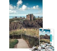 Rompecabezas de 1000 Piezas para Adolescentes Ruinas del Castillo de Dunnottar Rompecabezas para Adolescentes Juguete Decorativo para la Pared Ideal para Mejorar la Memoria Regalos para Amigos