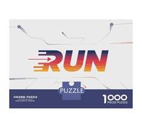 Rompecabezas De 1000 Piezas para Adolescentes Run Text Graphic with Speed Arrow Rompecabezas para Adultos Juegos Familiares Corte De Precisión Regalos Y Cumpleaños Únicos 70x50cm/1000pcs
