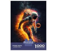Rompecabezas De 1000 Piezas para Adolescentes Running Astronaut in Space Rompecabezas para Adolescentes Juegos Relajantes Decoración del Hogar Actividades Divertidas En Casa 52x38cm/1000pcs