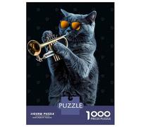 Rompecabezas De 1000 Piezas para Adolescentes Russian Blue Trumpet Rompecabezas para Adultos Juego De Ingenio Análisis Y Lógica Actividades Divertidas En Casa, 70x50cm/1000pcs