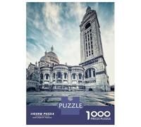 Rompecabezas De 1000 Piezas para Adolescentes Sacre Coeur Basilica Rompecabezas para Adultos Juguetes Antiestrés Regalos para Mujeres Desafiante De Completar 38x26cm/1000pcs