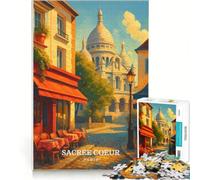 Rompecabezas de 1000 Piezas para Adolescentes, Sacré-Cœur París, Juguetes antiestrés, decoración del hogar, colección de Artistas, Bellas Artes 38x26cm