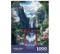 Rompecabezas De 1000 Piezas para Adolescentes Sacred Falls of The Hidden Shrine Rompecabezas para Adultos Juegos Relajantes Vacaciones En Casa Matar El Tiempo Desafiante De Completar 38x26cm/1000pcs