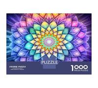 Rompecabezas De 1000 Piezas para Adolescentes Sacred Geometry Mandala Rompecabezas para Adultos Juego Práctico Desafío Difícil Difícil Y Desafiante 70x50cm/1000pcs