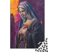 Rompecabezas De 1000 Piezas para Adolescentes Sacred Heart Devotion Art Print Rompecabezas para Adultos Juguetes DIY Alivio del Estrés Oferta como Regalos para Toda La Familia 70x50cm/1000pcs