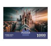 Rompecabezas De 1000 Piezas para Adolescentes Sagrada Familia Barcelona Rompecabezas para Adolescentes Juguetes Antiestrés Difícil Gran Regalo para Jugar 38x26cm/1000pcs