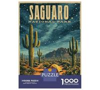 Rompecabezas De 1000 Piezas para Adolescentes Saguaro National Park Vintage Rompecabezas para Adultos Juegos Relajantes Decoración Desafío Educativo 70x50cm/1000pcs