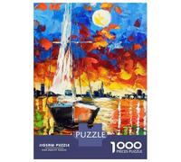 Rompecabezas De 1000 Piezas para Adolescentes Sailboat at Dawn Rompecabezas para Adultos Juguetes De Bricolaje Decoración del Hogar Regalo De Cumpleaños, Regalos, 52x38cm/1000pcs