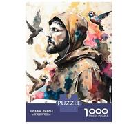 Rompecabezas De 1000 Piezas para Adolescentes Saint Francis of Assisi Rompecabezas para Adolescentes Juego Práctico Desafío Difícil Oferta como Regalo para Toda La Familia 52x38cm/1000pcs