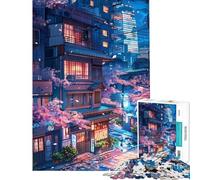 Rompecabezas de 1000 Piezas para Adolescentes Sakura Anime Night Rompecabezas para Adultos Juegos relajantes Divertidos y con Humor para cumpleaños y Navidad (tamaño 38x52cm)