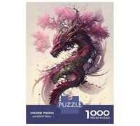 Rompecabezas De 1000 Piezas para Adolescentes Sakura Dragon Rompecabezas para Adultos Juegos Familiares Vacaciones En Casa Matar El Tiempo Difícil Y Desafiante 70x50cm/1000pcs