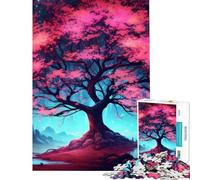 Rompecabezas de 1000 Piezas para Adolescentes Sakura Dreamscape Japón Rompecabezas para Adultos Juguete Decoración de Pared Arte de Pared cumpleaños y Navidad (Tamaño 38x26cm)