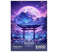 Rompecabezas De 1000 Piezas para Adolescentes Sakura Moonlit Lake Rompecabezas para Adultos Juegos Relajantes Regalos para Mujeres Diversión En Casa Actividades, 70x50cm/1000pcs