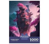 Rompecabezas De 1000 Piezas para Adolescentes Sakura Mountain Temples Rompecabezas para Adultos Juego De Ingenio Difícil Gran Regalo para Jugar 52x38cm/1000pcs