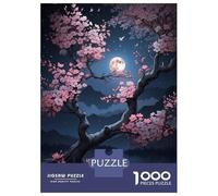 Rompecabezas De 1000 Piezas para Adolescentes Sakura Night Rompecabezas para Adultos Juegos Relajantes Desafío Difícil Ayuda A Ejercitar El Cerebro 70x50cm/1000pcs