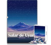 Rompecabezas de 1000 Piezas para Adolescentes, Salar de Uyuni, Bolivia de Noche, Rompecabezas, Juegos Familiares, Corte de precisión, Regalo de cumpleaños, tamaño 50x75cm