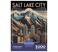 Rompecabezas De 1000 Piezas para Adolescentes Salt Lake City Art Deco Rompecabezas Juguetes DIY Pero Divertidos Y Humorísticos Cumpleaños Y Navidad 70x50cm/1000pcs