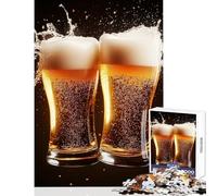 Rompecabezas de 1000 Piezas para Adolescentes: ¡Salud! Dos Vasos de Cerveza Juguetes para Hacer tú Mismo Obra de Arte Regalo Juego Educativo colección de Artistas Bellas Artes (tamaño 38x52cm)