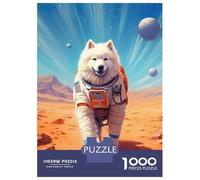 Rompecabezas De 1000 Piezas para Adolescentes Samoyed Mars Rompecabezas para Adultos Juguetes Antiestrés Regalos para Mujeres Interacción Entre Padres E Hijos 70x50cm/1000pcs
