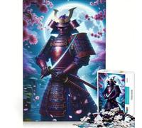 Rompecabezas de 1000 Piezas para Adolescentes: Samurái japonés Entre cerezos en Flor, Juego práctico, de análisis y lógica, Ideal para Decorar el Escritorio 50x75cm