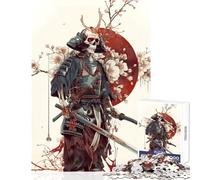 Rompecabezas de 1000 Piezas para Adolescentes samurái japonés vigilia silenciosa Juguetes para armar Obra de Arte Regalo Juego Educativo colección de Artistas Bellas Artes (tamaño 38x26cm)
