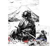Rompecabezas de 1000 Piezas para Adolescentes Samurai Ronin Tinta Negra decoración del hogar Juguetes Regalo de cumpleaños Juego de ingenio Lista de Deseos con Papá Noel tamaño 50x75cm