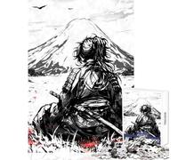 Rompecabezas de 1000 Piezas para Adolescentes Samurai Ronin Tinta Negra Juguete para decoración de Pared Regalos de cumpleaños Juego de ingenio descompresión Intelectual tamaño 38x26cm