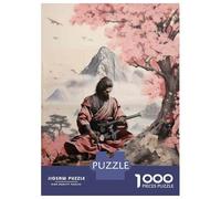 Rompecabezas De 1000 Piezas para Adolescentes Samurai with Rifle in Cherry Blossom Forest Rompecabezas para Adultos Juguete Decoración De Pared Decoración Difícil Y Desafiante 52x38cm/1000pcs