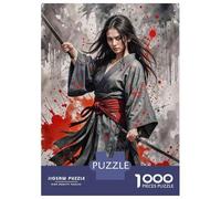 Rompecabezas De 1000 Piezas para Adolescentes Samurai Woman Art Print Rompecabezas De Juguete para Decoración De Pared Desafío Difícil Regalo De Cumpleaños, Regalos, 52x38cm/1000pcs
