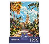 Rompecabezas De 1000 Piezas para Adolescentes San Diego Palm Tree Landscape Rompecabezas para Adultos Juguetes De Bricolaje Decoración del Hogar Juego Desafiante Regalos 70x50cm/1000pcs